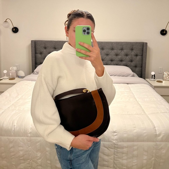 Vintage Brown Leather Bloomingdales Purse made in Italy - Picture 4 of 14